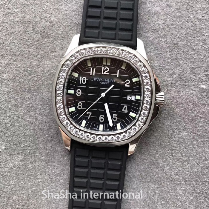 【JJ厂超A】百达AQUANAUT 5067系列钻圈女士黑面复刻手表 (5).jpg