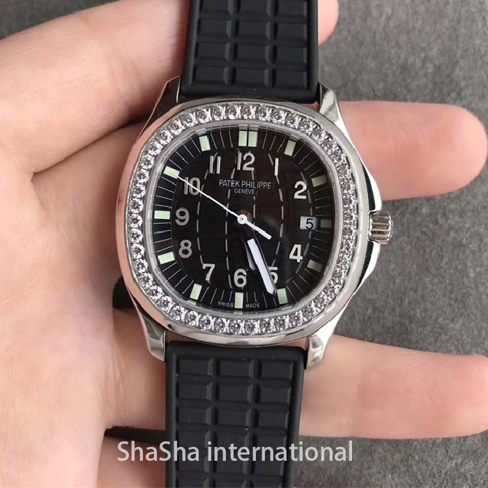 【JJ厂超A】百达AQUANAUT 5067系列钻圈女士黑面复刻手表.jpg