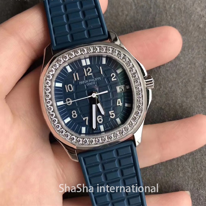 【JJ厂超A】百达AQUANAUT 5067系列钻圈女士蓝面复刻手表 (2).jpg