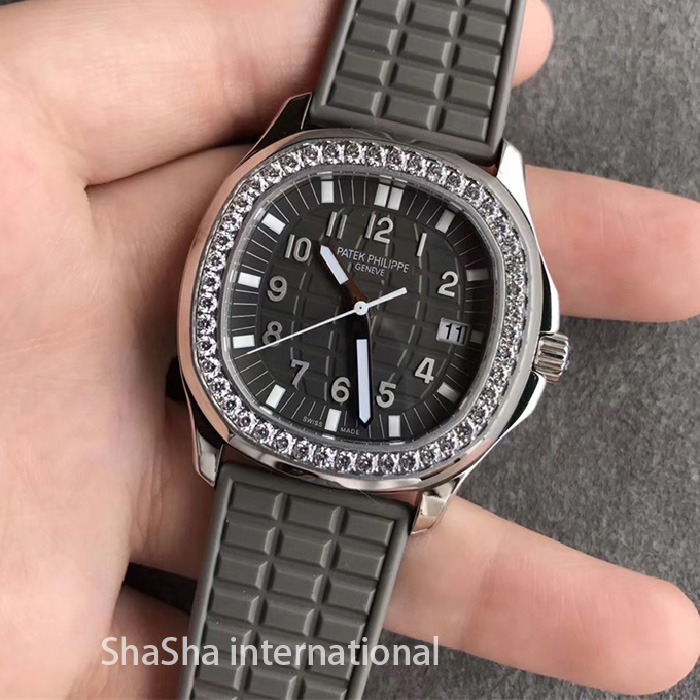 【JJ厂超A】百达AQUANAUT 5067系列钻圈女士灰面复刻手表 (1).jpg