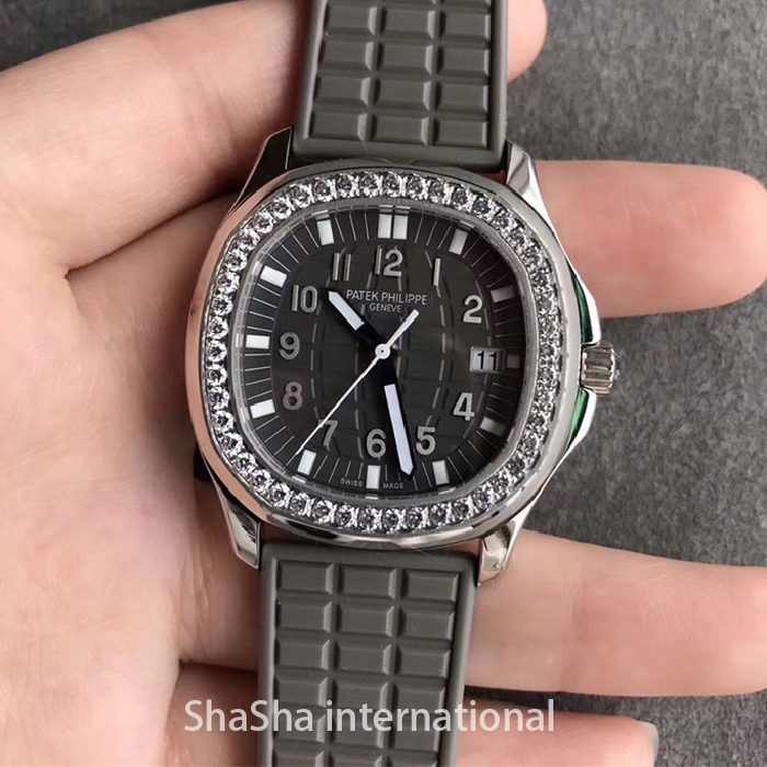 【JJ厂超A】百达AQUANAUT 5067系列钻圈女士灰面复刻手表.jpg