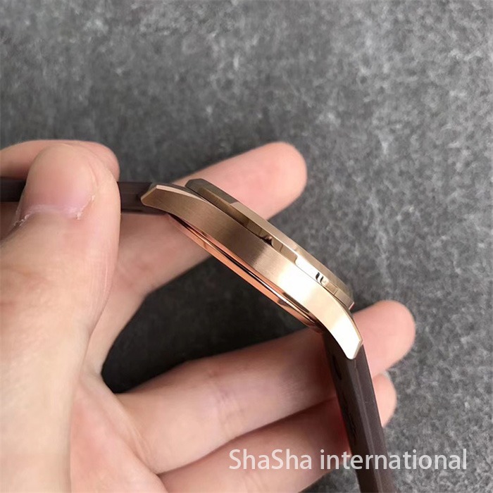 【台湾厂】百达翡丽AQUANAUT 5067系列钻圈表金壳咖面女士一比一精仿手表 (2).jpg