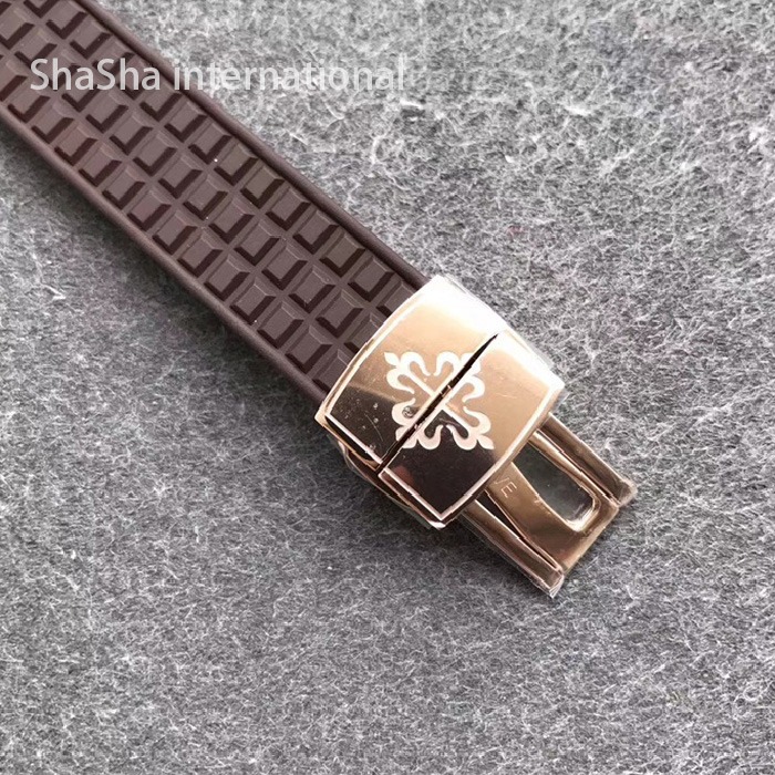 【台湾厂】百达翡丽AQUANAUT 5067系列钻圈表金壳咖面女士一比一精仿手表 (5).jpg