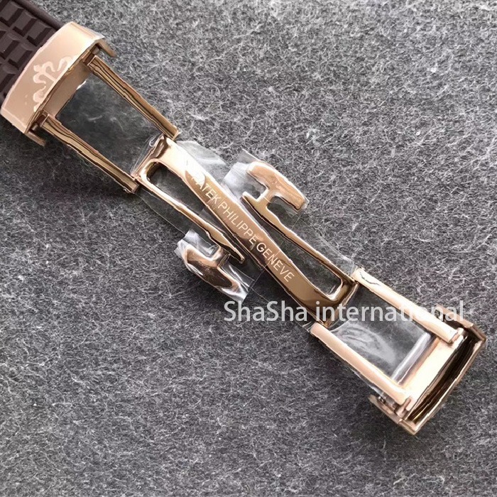 【台湾厂】百达翡丽AQUANAUT 5067系列钻圈表金壳咖面女士一比一精仿手表 (6).jpg