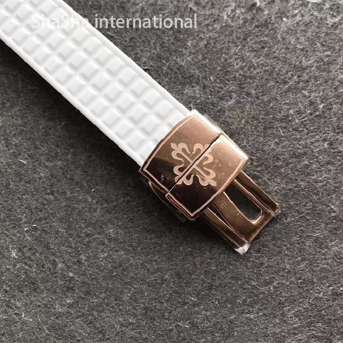 【台湾厂】百达翡丽AQUANAUT 5067系列钻圈表金壳白面女士一比一精仿手表 (7).jpg