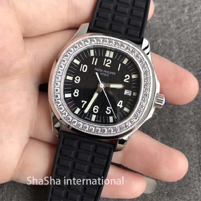 【台湾厂】百达翡丽AQUANAUT 5067系列钻圈黑面一比一精仿女表 (1).jpg