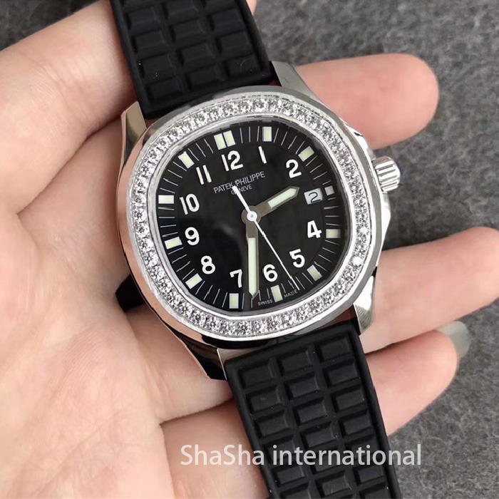 【台湾厂】百达翡丽AQUANAUT 5067系列钻圈黑面一比一精仿女表 (2).jpg