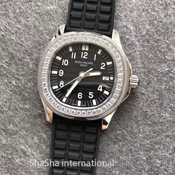 【台湾厂】百达翡丽AQUANAUT 5067系列钻圈黑面一比一精仿女表 (5).jpg