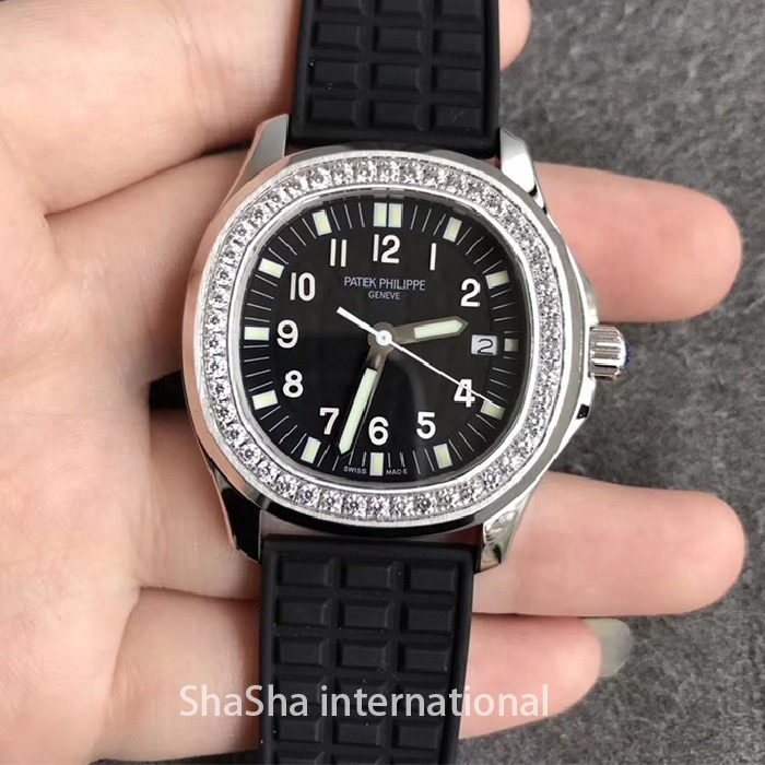 【台湾厂】百达翡丽AQUANAUT 5067系列钻圈黑面一比一精仿女表.jpg