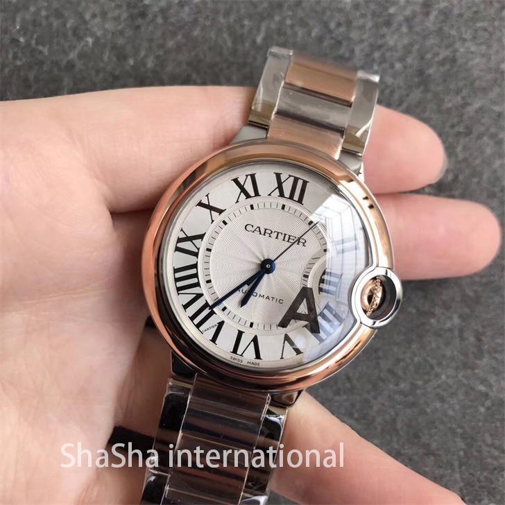 【V6厂超A】卡地亚蓝气球33毫米玫金圈精仿女表 (1).jpg