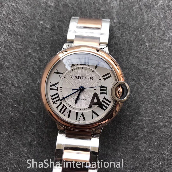 【V6厂超A】卡地亚蓝气球33毫米玫金圈精仿女表 (5).jpg