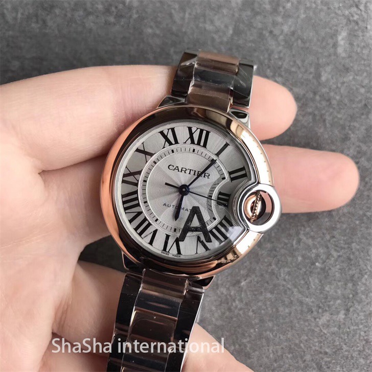 【V6厂超A】卡地亚蓝气球33毫米玫金圈精仿女表 (1).jpg