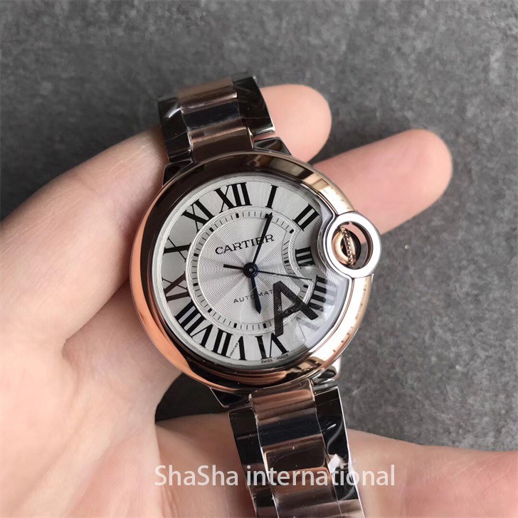 【V6厂超A】卡地亚蓝气球33毫米玫金圈精仿女表 (2).jpg