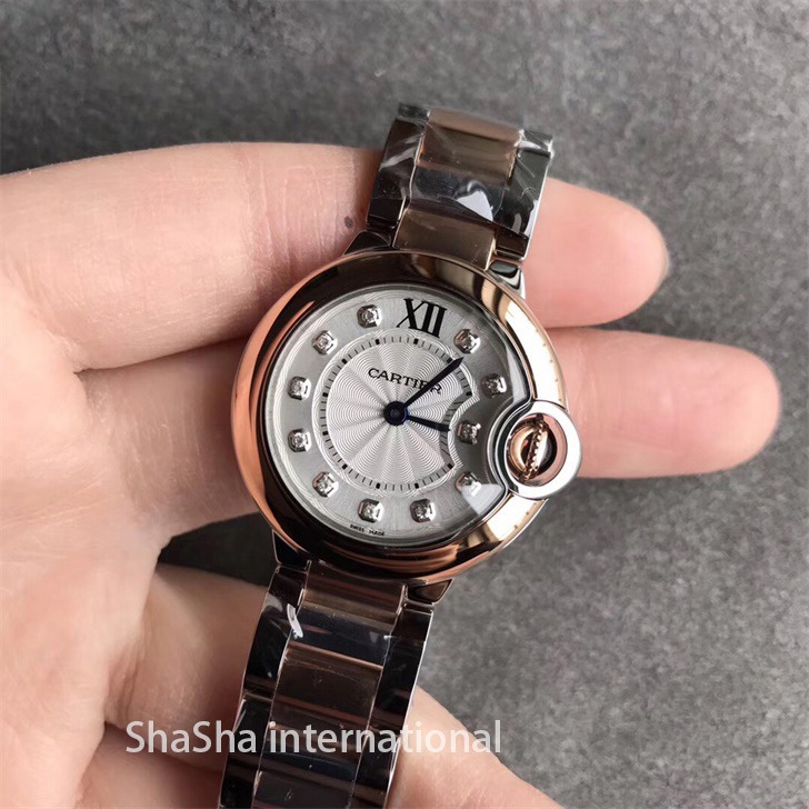 【V6厂超A】卡地亚蓝气球小号28mm玫金圈精仿女表 (1).jpg