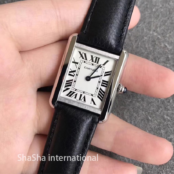 【GP厂超A】卡地亚女款SOLO坦克系列鳄鱼皮带版精仿手表 (1).jpg