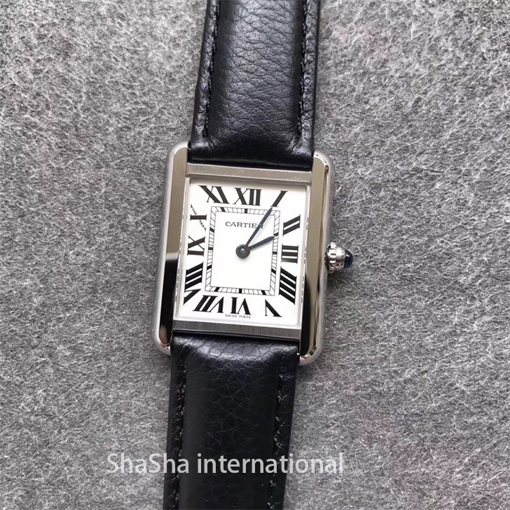 【GP厂超A】卡地亚女款SOLO坦克系列鳄鱼皮带版精仿手表 (5).jpg