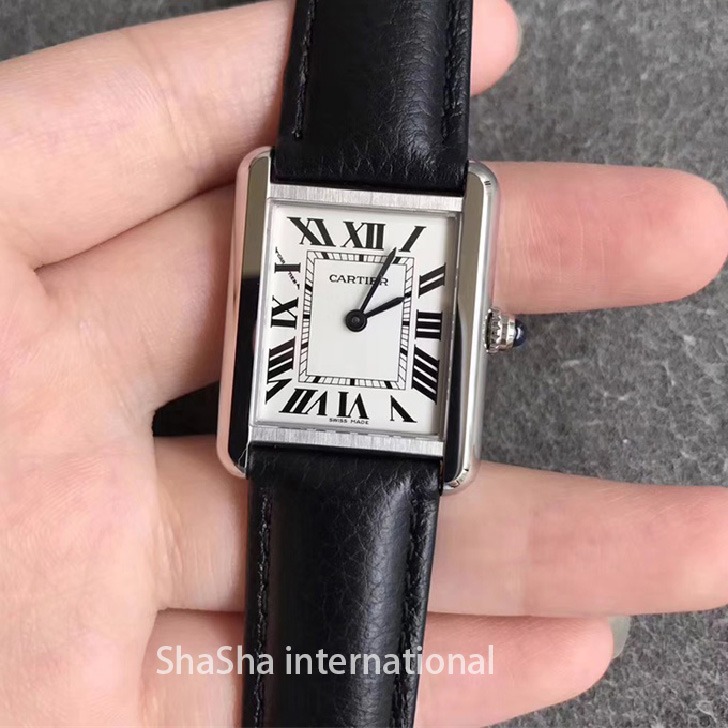 【GP厂超A】卡地亚女款SOLO坦克系列鳄鱼皮带版精仿手表.jpg