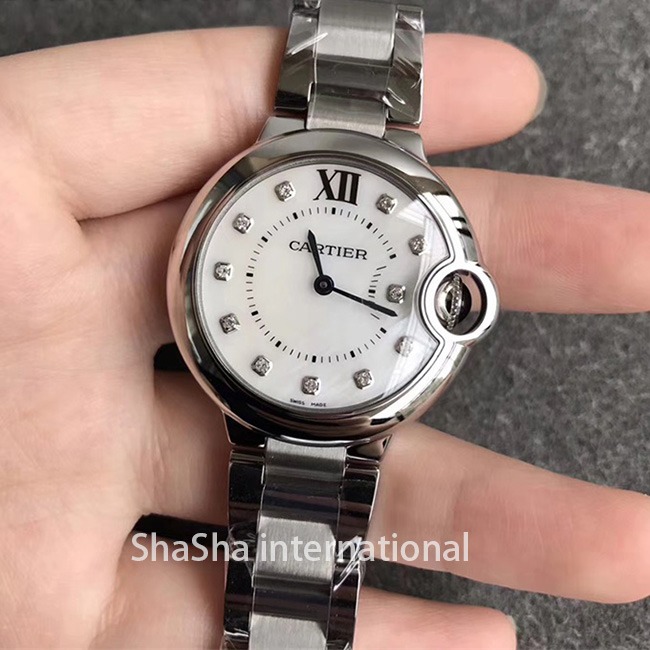 【V6厂超A】卡地亚蓝气球系列女款33毫米贝母石仔面精仿手表.jpg
