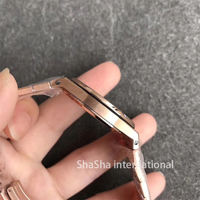 【OM厂】爱彼AP皇家橡树系列“霜金”女装超薄石英全金香槟面精仿手表 (4).jpg