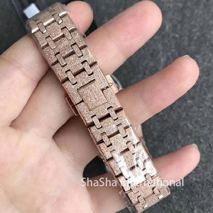 【OM厂】爱彼AP皇家橡树系列“霜金”女装超薄石英全金香槟面精仿手表 (8).jpg