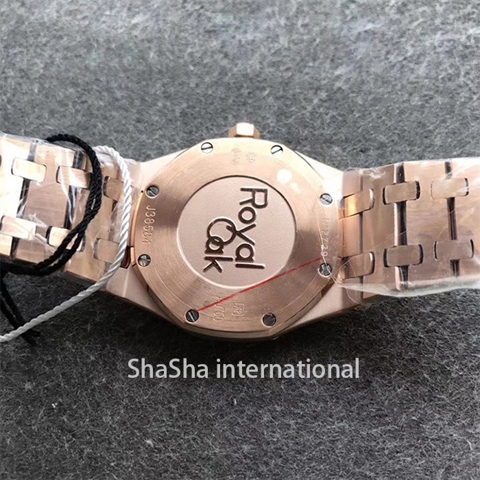 【OM厂】爱彼AP皇家橡树系列“霜金”女装超薄石英全金灰面精仿手表 (6).jpg