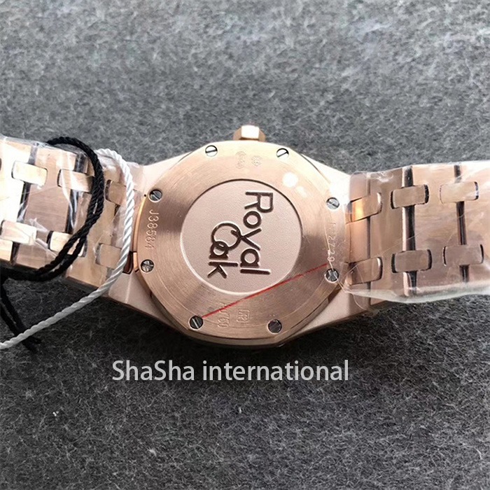 【OM厂】爱彼AP皇家橡树系列“霜金”女装超薄石英全金黑面精仿手表 (6).jpg