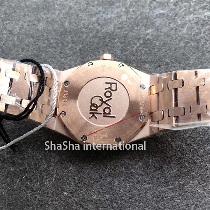 【OM厂】爱彼AP皇家橡树系列“霜金”女装超薄石英全金白面精仿手表 (6).jpg