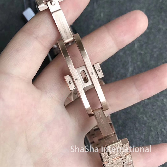 【OM厂】爱彼AP皇家橡树系列“霜金”女装超薄石英全金白面精仿手表 (7).jpg