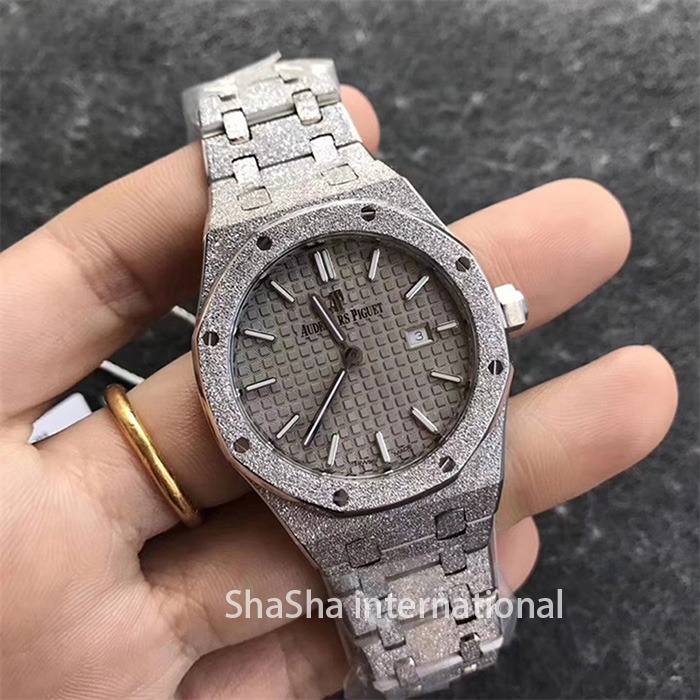 【OM厂】爱彼皇家橡树系列“霜金”女士超薄石英灰面一比一精仿手表 (1).jpg