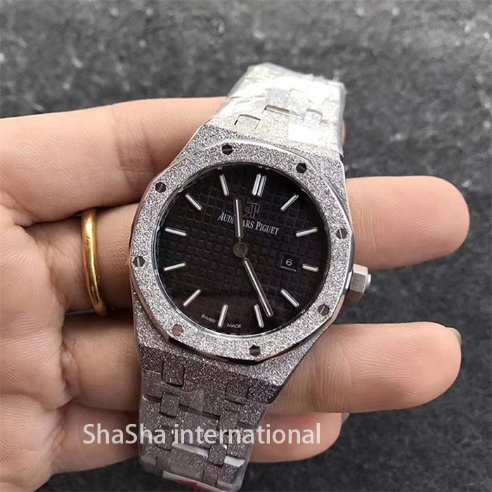 【OM厂】爱彼皇家橡树系列“霜金”女士超薄石英黑面一比一精仿手表 (2).jpg