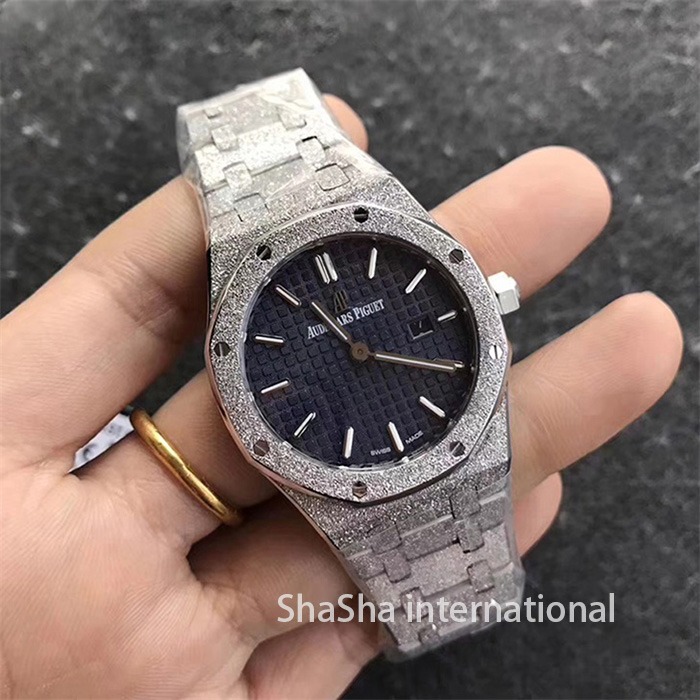 【OM厂】爱彼皇家橡树系列“霜金”女士超薄石英蓝面一比一精仿手表 (1).jpg