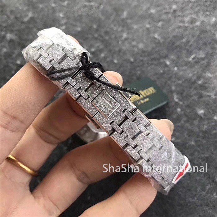 【OM厂】爱彼皇家橡树系列“霜金”女士超薄石英蓝面一比一精仿手表 (8).jpg