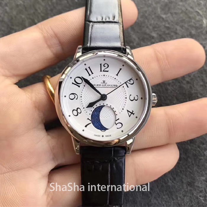 2017日内瓦表展积家约会系列大月相白壳皮带女士精仿手表.jpg