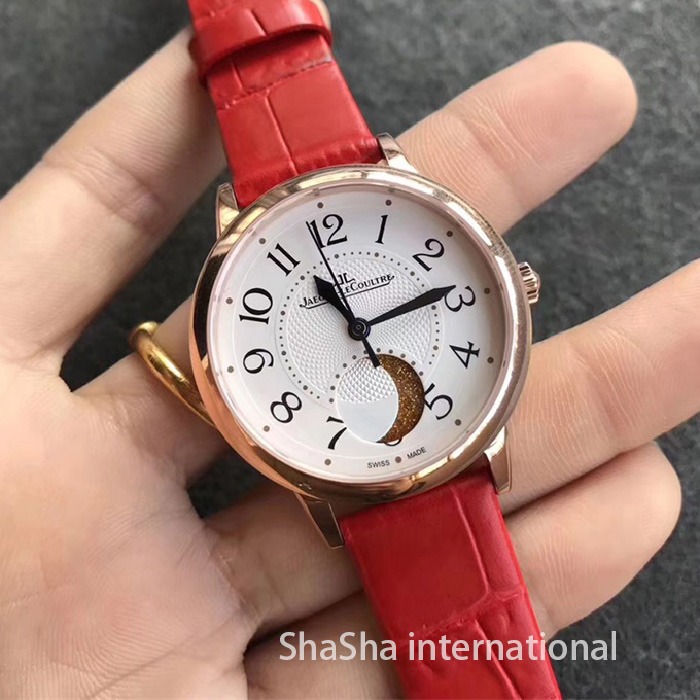 2017日内瓦表展积家约会系列大月相金壳皮带女士精仿手表 (1).jpg