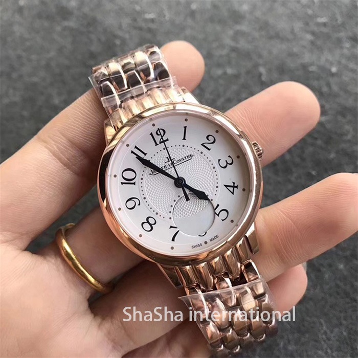 2017日内瓦表展积家约会系列大月相金壳钢带女士精仿手表 (1).jpg