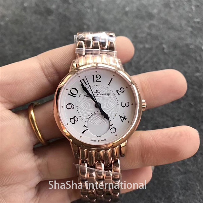 2017日内瓦表展积家约会系列大月相金壳钢带女士精仿手表.jpg