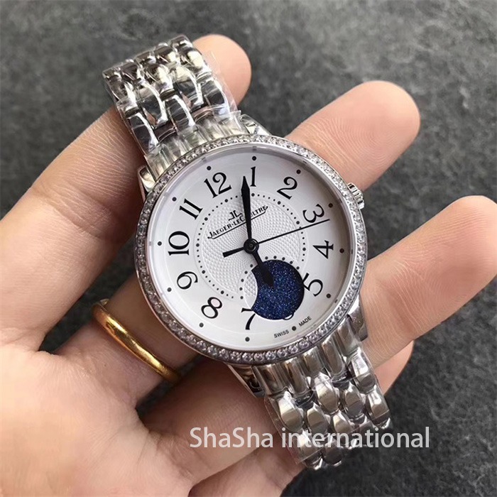 2017日内瓦表展积家约会系列大月相钻圈白壳钢带女士精仿手表 (1).jpg