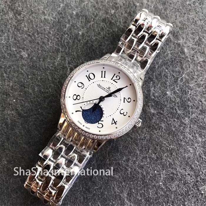 2017日内瓦表展积家约会系列大月相钻圈白壳钢带女士精仿手表 (6).jpg