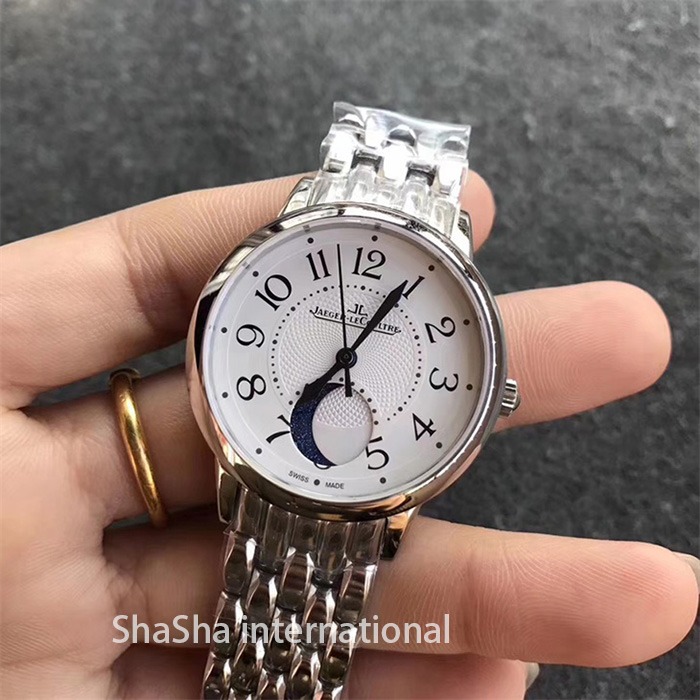 2017日内瓦表展积家约会系列大月相白壳钢带女士精仿手表 (1).jpg