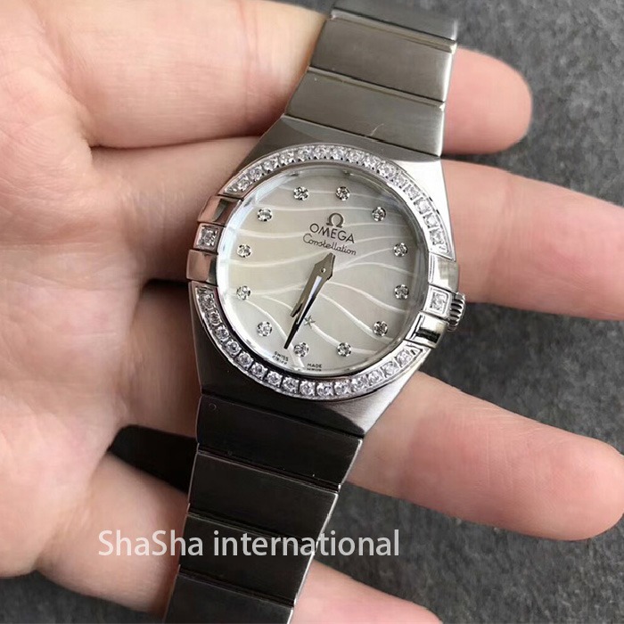 【SSS厂超A】欧米茄（Omega）星座系列白面钻圈石英女士一比一精仿手表 (1).jpg