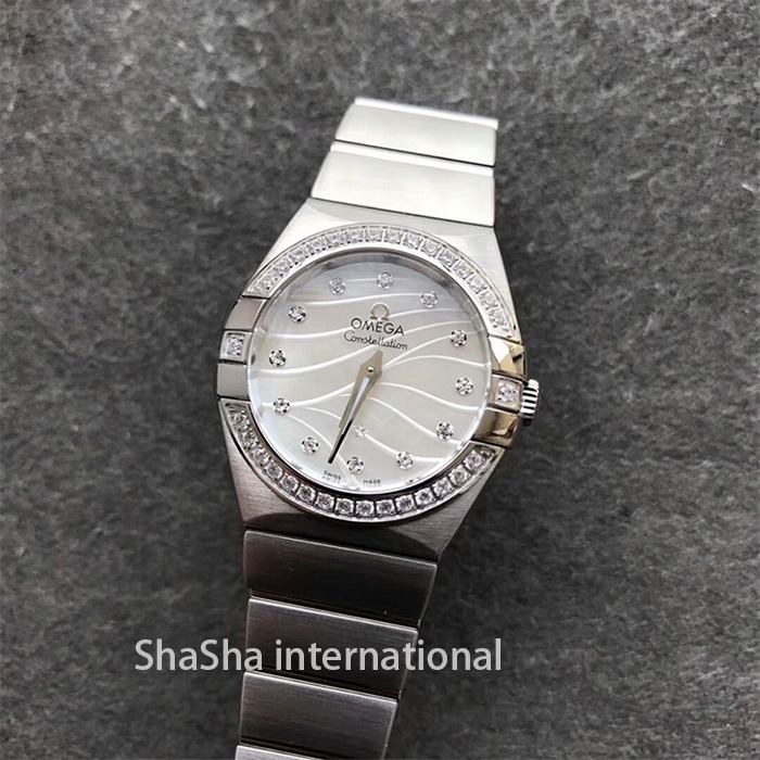 【SSS厂超A】欧米茄（Omega）星座系列白面钻圈石英女士一比一精仿手表 (7).jpg
