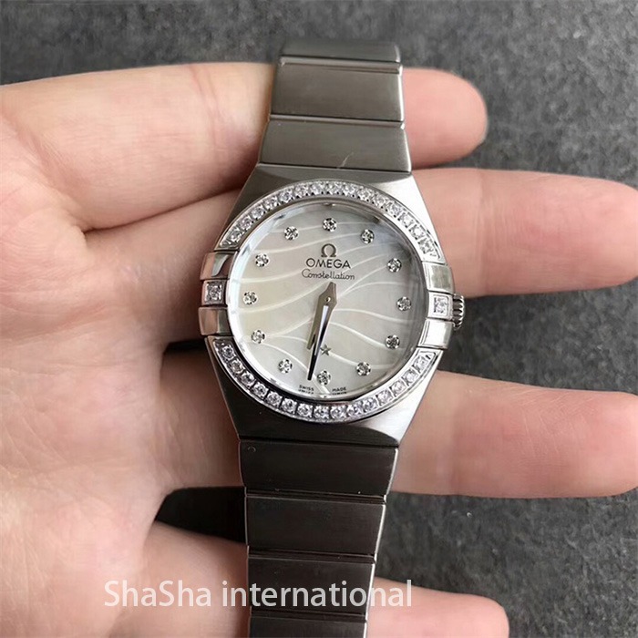 【SSS厂超A】欧米茄（Omega）星座系列白面钻圈石英女士一比一精仿手表.jpg