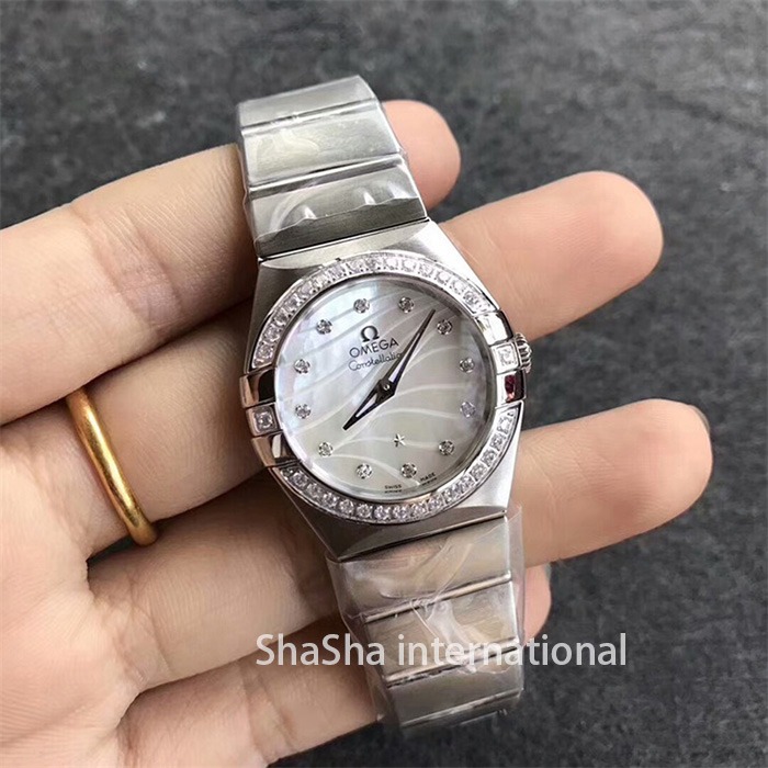 【SSS厂超A】欧米茄（Omega）星座系列钻圈白面一比一石英手表 (2).jpg