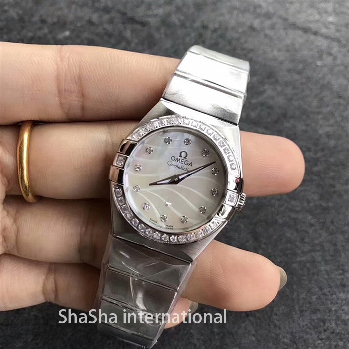 【SSS厂超A】欧米茄（Omega）星座系列钻圈白面一比一石英手表 (5).jpg