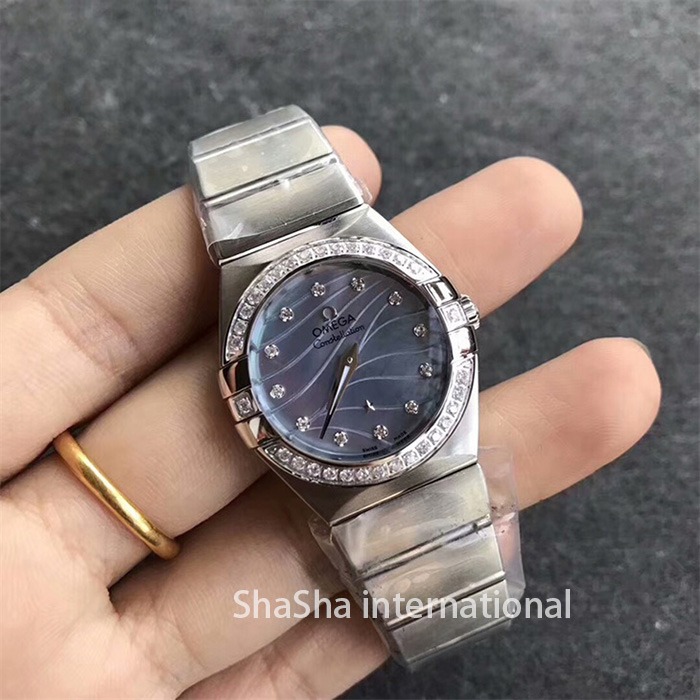 【SSS厂超A】欧米茄（Omega）星座系列钻圈蓝面一比一石英手表 (2).jpg