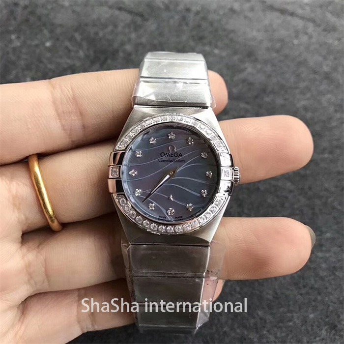 【SSS厂超A】欧米茄（Omega）星座系列钻圈蓝面一比一石英手表.jpg