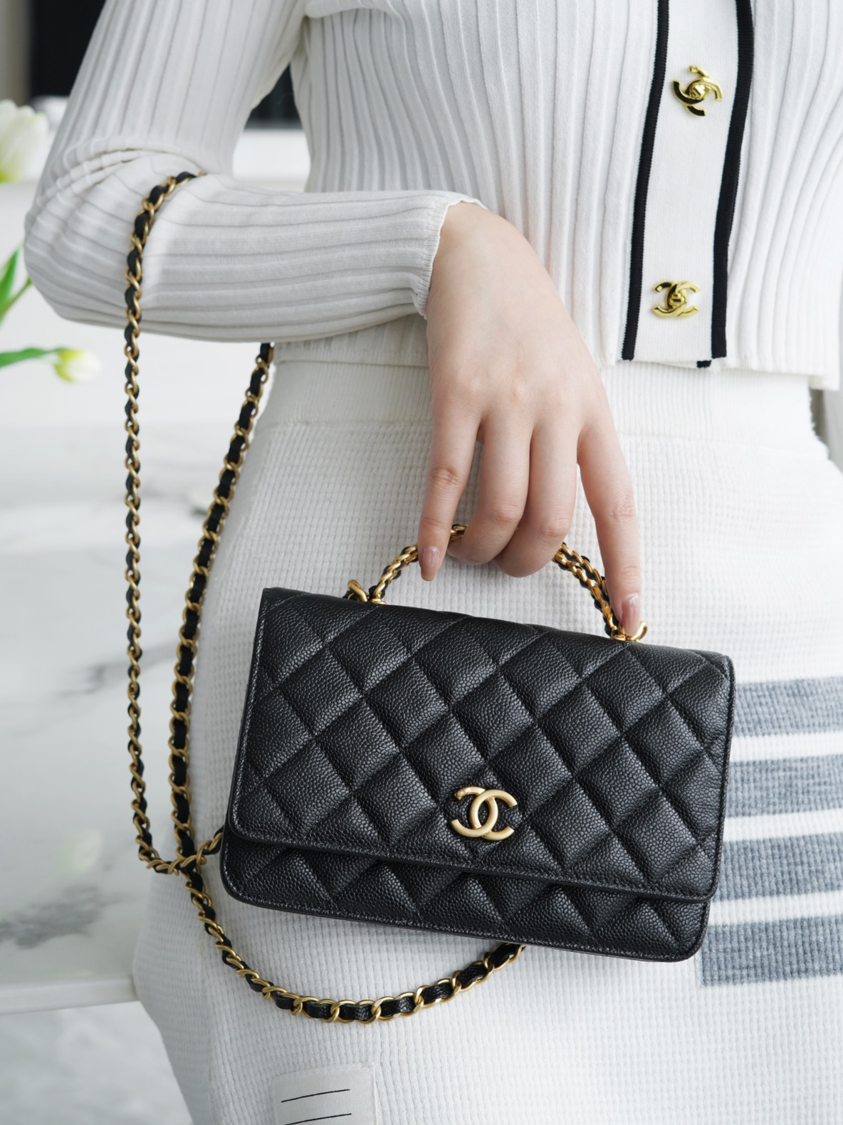 CHANEL-캐비어 WOC 크로스백-14