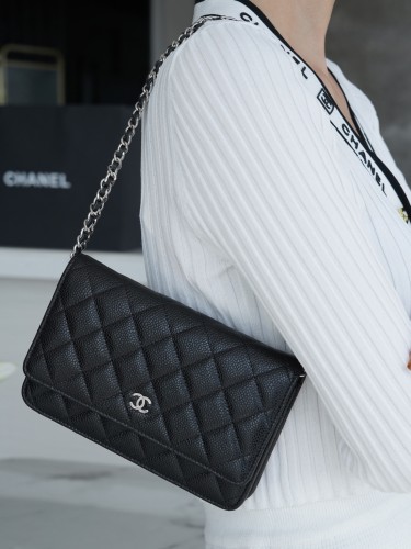 CHANEL-클래식 WOC 캐비어 미니 크로스백 (19cm)-208