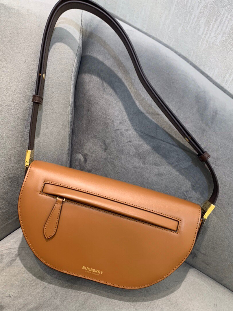 BURBERRY-버버리 투톤 레더 올림피아 백-77