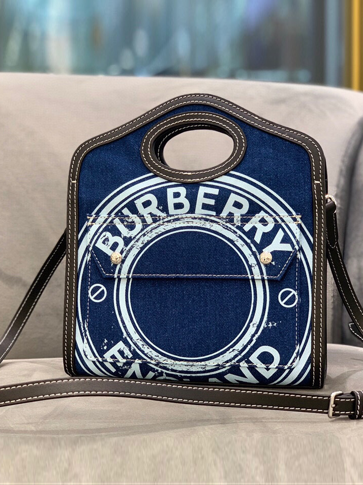 BURBERRY-버버리 데님 포켓백 미니-135